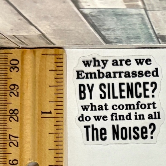 🌀10/$10🌀 Translucent Black Poem Quote Reusable Waterproof Vinyl Sticker Decal - Picture 1 of 1